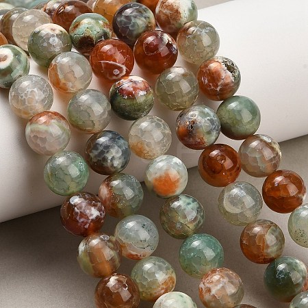 Natural Fire Crackle Agate(Dyed & Heated) Beads Strands G-K425-A03-12mm-1