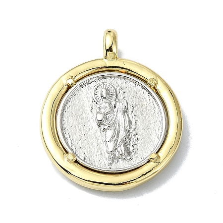Rack Plating Real 18K Gold Plated Brass Pendants KK-B084-17G-1