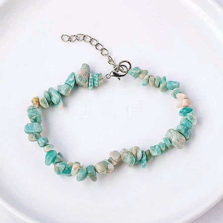 Natural Gemstone Chips Beaded Bracelet TJ9442-2-1