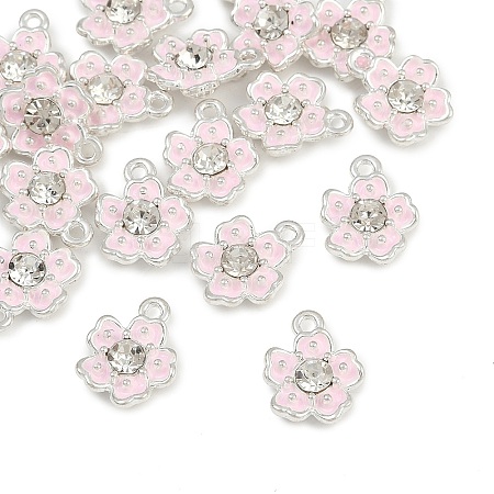 Alloy Enamel with Crystal Rhinestone Charms FIND-G093-01P-02-1