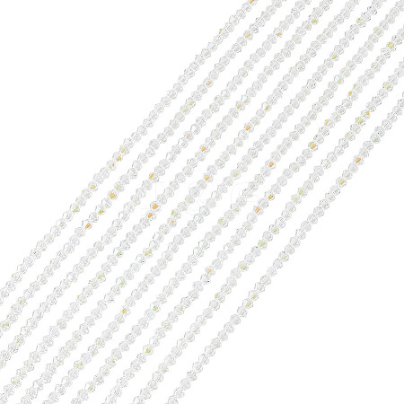 10 Strands Imitate Austrian Crystal Bicone Glass Beads Strands GLAA-HY0001-37A-1