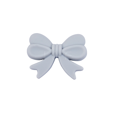 Bowknot Food Grade Silicone Beads PW-WG39907-04-1