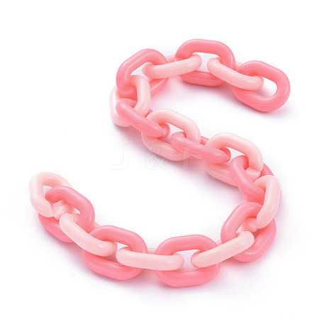 Handmade Acrylic Cable Chains AJEW-JB00641-04-1