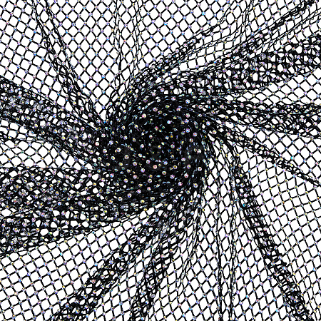 1 Yard Polyester with Resin Rhinestone Mesh Fabric AJEW-FH0009-34A-1