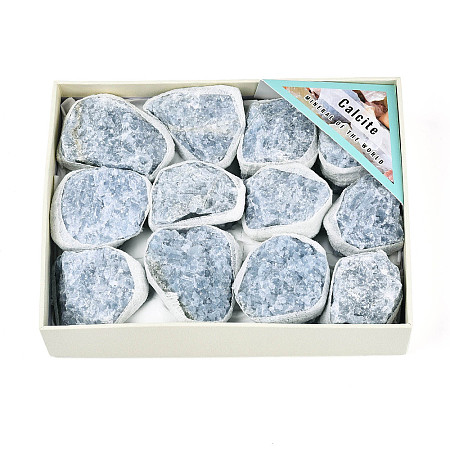 Natural Blue Calcite Display Decorations G-N347-12E-1