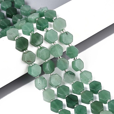 Natural Green Aventurine Beads Strands G-P534-A17-02-1