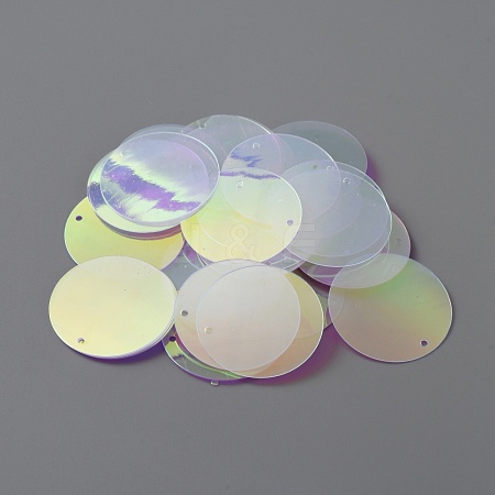 Iridescent PVC Paillette/Sequins Pendants PVC-WH0006-01E-1