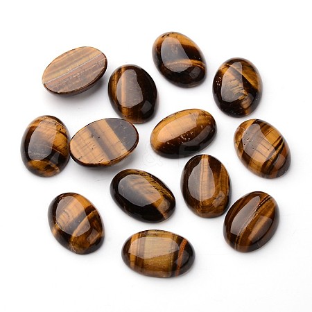 Natural Tiger Eye Oval Cabochons G-L394-06-25x18mm-1