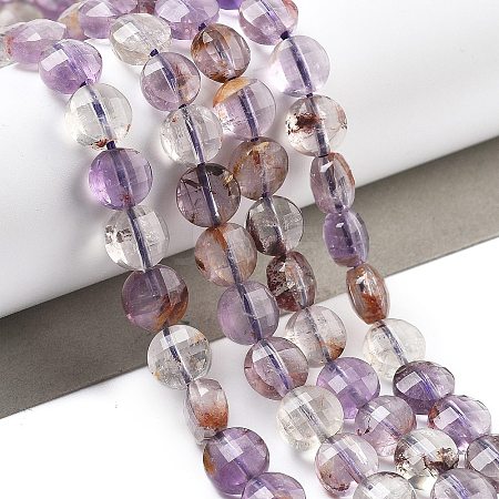 Natural Purple Lodolite Quartz Beads Strands G-C179-A17-02-1