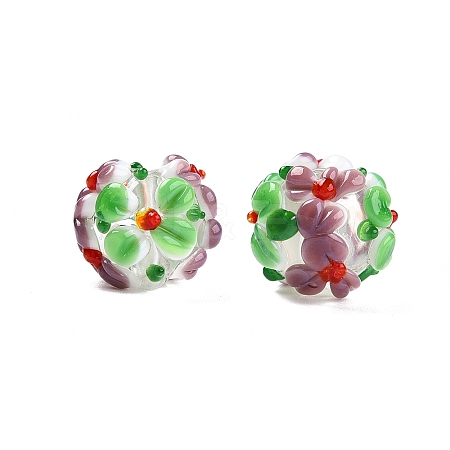 Handmade Two-Tone Lampwork Beads LAMP-T022-01A-01-1