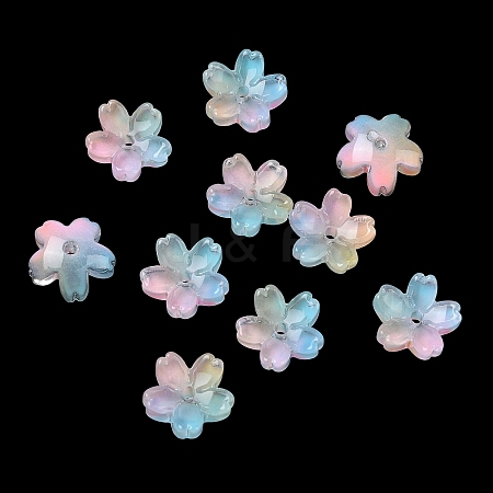 Dyed & Heated Glass Bead Caps GLAA-Z019-03J-1