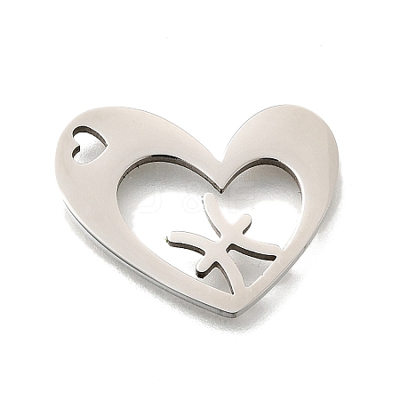 201 Stainless Steel Pendants STAS-A116-01P-12-1
