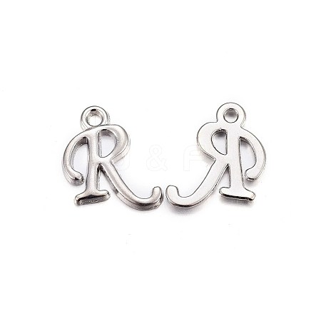 Platinum Plated Alloy Letter Pendants LS-X-PALLOY-J718-01P-R-1