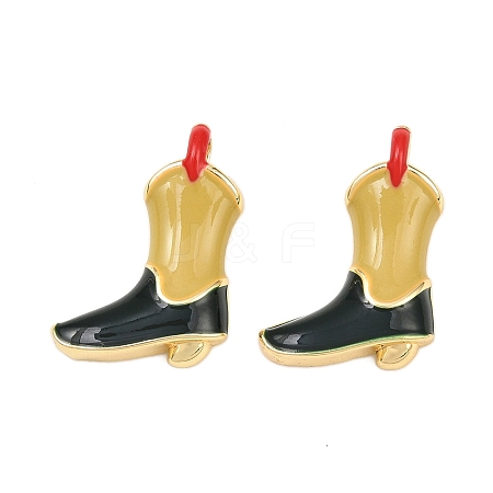 Brass Enamel Pendants KK-C248-05G-01-1