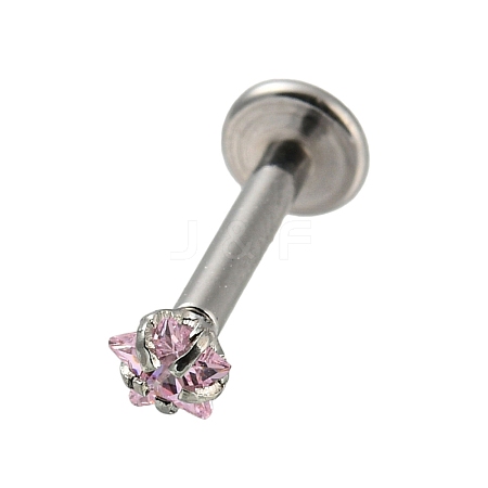 304 Stainless Steel Threaded Flatback Earrings LS-EJEW-NH0001-01A-01-1