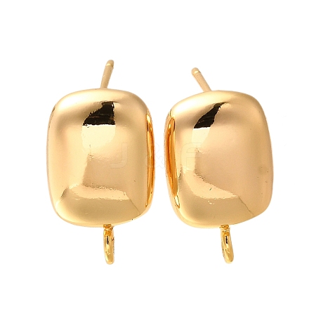 Brass Stud Earrings KK-Z092-04G-1