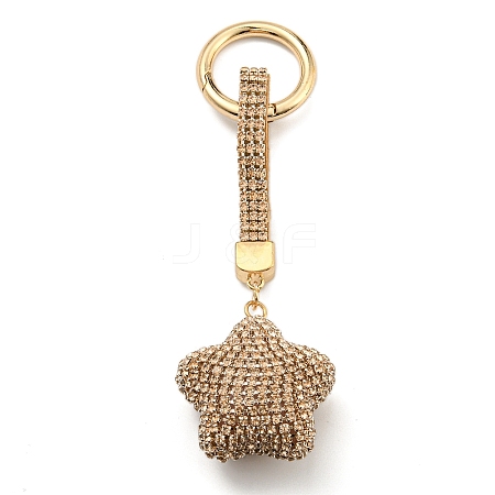 Resin Rhinestone Alloy Keychain KEYC-U006-01D-1