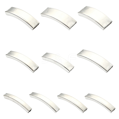 10 Pcs 10 Styles 202 Stainless Steel Slide Charms STAS-CJ0003-31-1