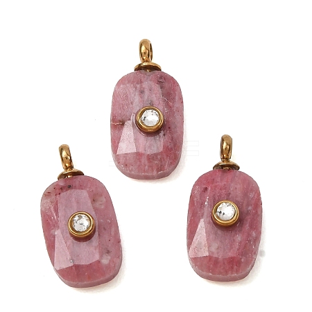 Natural Rhodonite Faceted Pendants GG-CBA38A9-03G-03-1