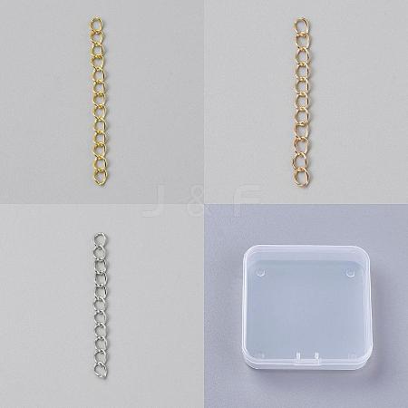 150Pcs 3 Colors Zinc Alloy Chain Extender FIND-LP0008-29-1