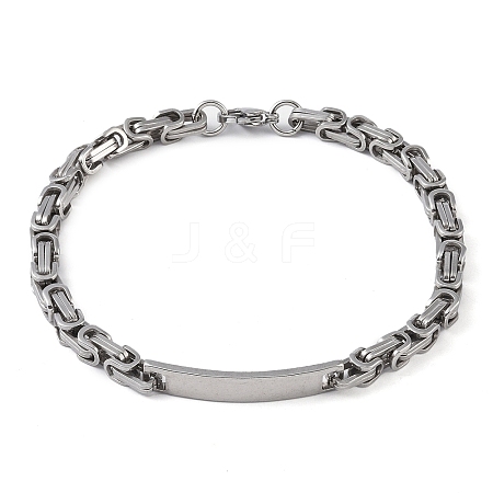 Tarnish Resistant 201 Stainless Steel ID Bracelets LS-BJEW-F331-08P-1