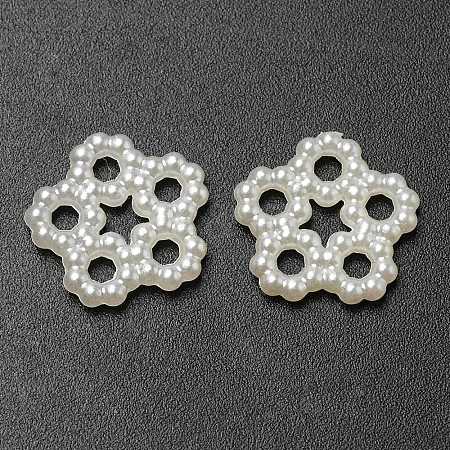 Opaque Resin Imitation Pearls Decoden Cabochons LS-RESI-F043-03-1