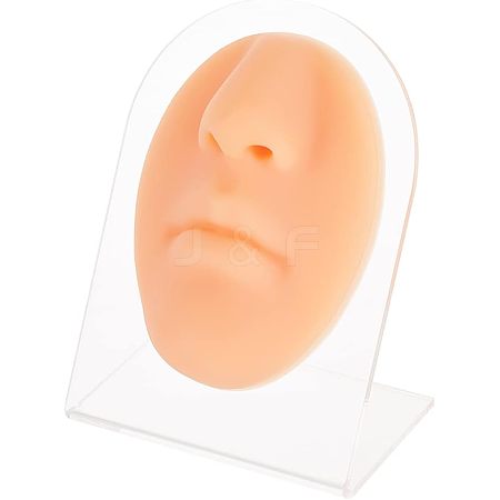 Soft Silicone Nose Flexible Model Body Part Displays with Acrylic Stands ODIS-WH0002-20-1