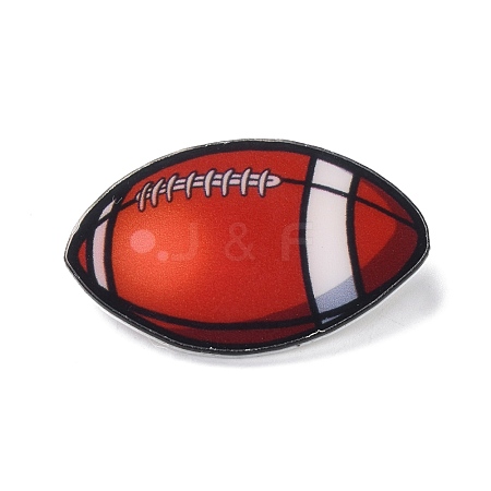 Rugby Acrylic Safety Brooch JEWB-D009-08P-1