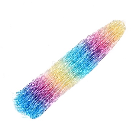 Gradient Color Baking Painted Glass Bead Strands DGLA-A039-T4mm-A07-1