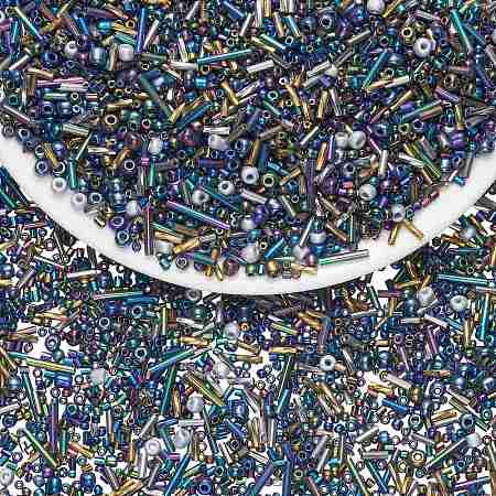100G Electroplate Glass Seed Beads GLAA-SZ0002-18D-1