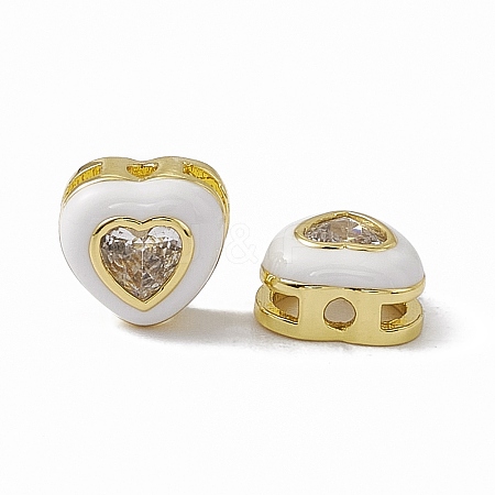 Rack Plating Brass Cubic Zirconia Beads KK-C007-16G-01-1