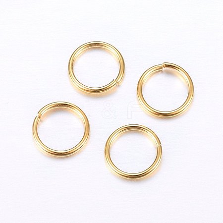 304 Stainless Steel Open Jump Rings STAS-O098-01G-01-1