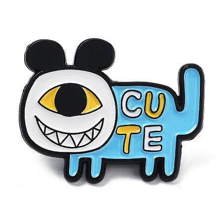 Monster Theme Don't Touch Me Enamel Pins JEWB-Q001-04EB-01-1