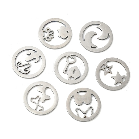 201 Stainless Steel Pendants STAS-H246-02P-1