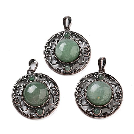 Natural Green Aventurine Pendants G-Q158-03A-R13-1