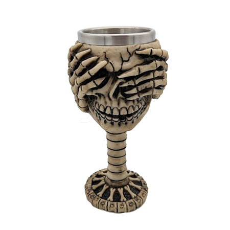 Halloween 304 Stainless Steel 3D Skull Mug SKUL-PW0001-025A-02-1