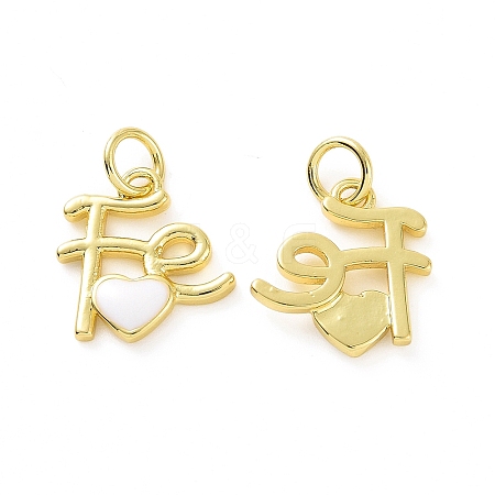 Rack Plating Brass Enamel Charms KK-C008-18G-05-1