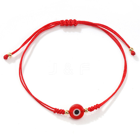 Handmade Lampwork Evil Eye Bead Braided Bracelets RO1505-2-1