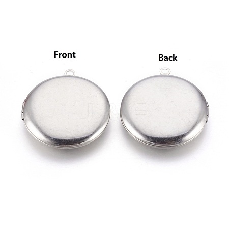 Tarnish Resistant 304 Stainless Steel Locket Pendants STAS-L219-06P-1