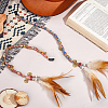 2Pcs Elastic Wrapped Core Cord & Flat Faux Suede Cord Wigs HJEW-PH02263-4