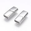 Tarnish Resistant 304 Stainless Steel Magnetic Clasps with Glue-in Ends STAS-G143-80P-1