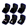 Flocking Jewelry Pendant Storage Boxes CON-WH0089-181B-6