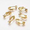 Brass Clip-on Earring Converters Findings KK-Q115-G-4