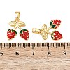 Brass Enamel Pendants KK-B161-04G-3