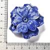 Synthetic Shell Dyed Carved Flower Connector Charms SHEL-D081-01E-3