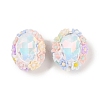 Handmade Luminous Polymer Clay Glass Rhinestone Beads CLAY-H003-05A-2