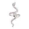 Snake Brass Micro Pave Cubic Zirconia Cup Peg Ring Settings KK-N274-40P-2