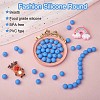 100Pcs Silicone Beads Round Rubber Bead 15MM Loose Spacer Beads for DIY Supplies Jewelry Keychain Making JX446A-2