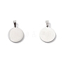 304 Stainless Steel with White Shell Pendants STAS-G268-01J-P-4