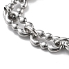 304 Stainless Steel Oval Link Chains Bracelets for Men & Women BJEW-D042-48P-5